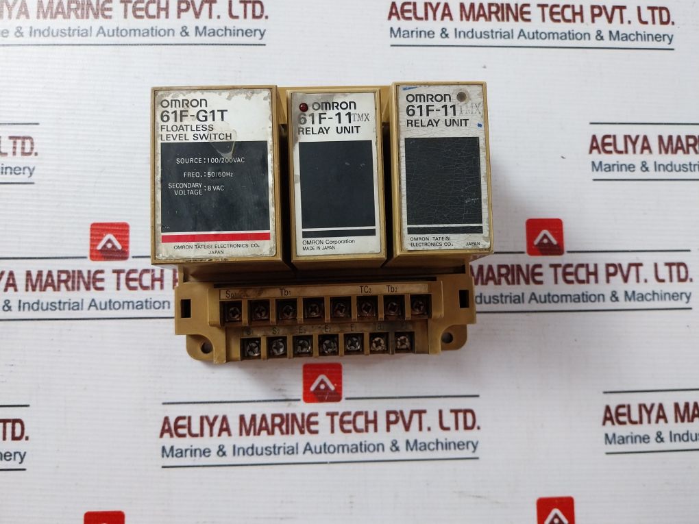 Omron 61F-g1T Flotless Level Switch W/ 61F-11 Tmx Relay Unit 50/60Hz
