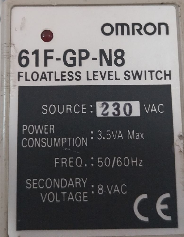 Omron 61F-gp-n8 Floatless Level Switch 230V Ac