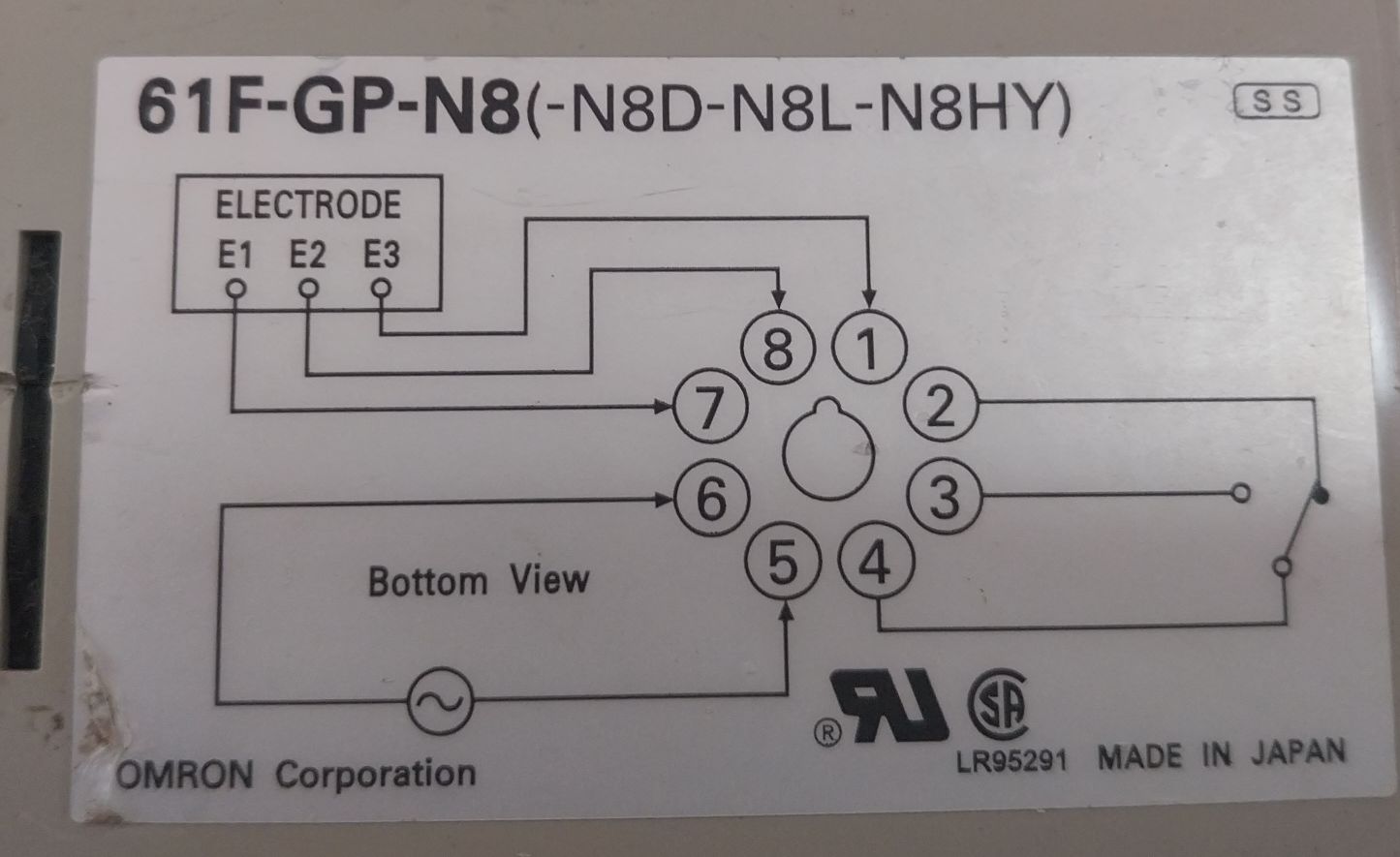 Omron 61F-gp-n8 Floatless Level Switch 230V Ac