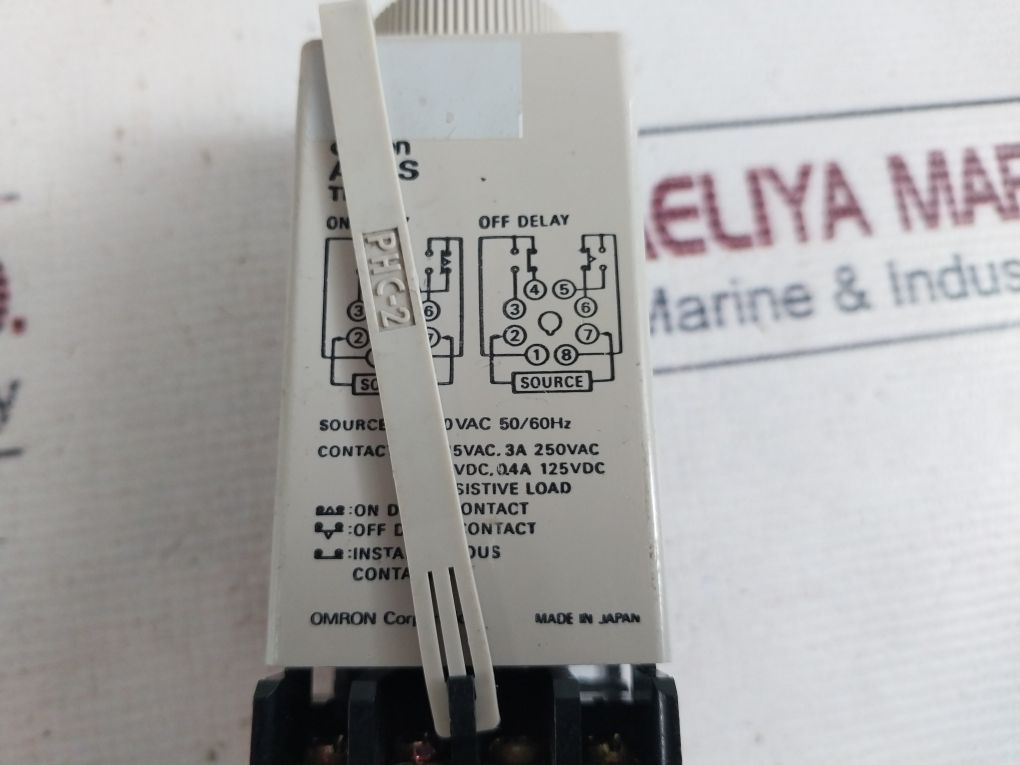 Omron Atss Off Delay Timer With Base 10Sec 220Vac 50/60Hz