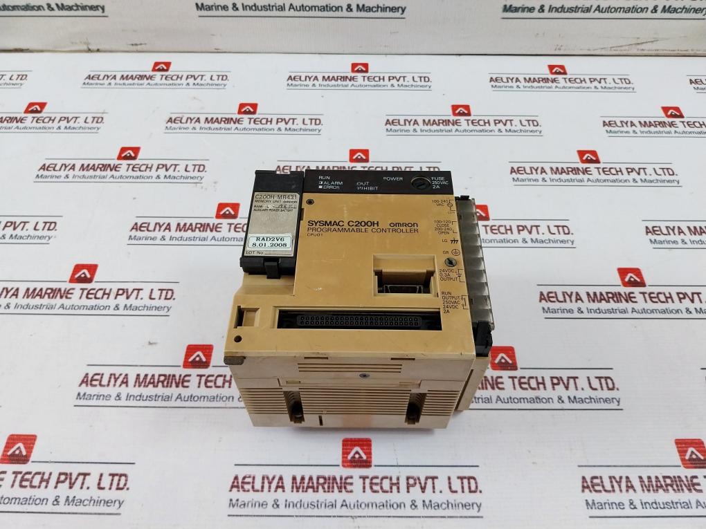 Omron C200H-cpu01-e Programmable Controller Cpu Unit W/ C200H-mr43 (Not Working)