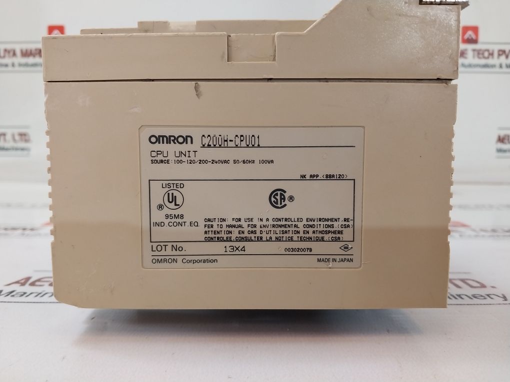 Omron C200H-cpu01 Sysmac C200H Programmable Controller 24V Dc 0.3A
