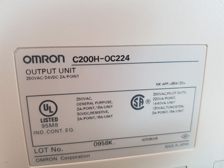 Omron Oc222,C200H-oc224,C200H-ps221, Module Rack With C200H-bc081-v2