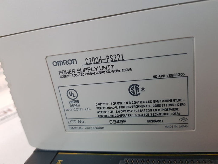 Omron Oc222,C200H-oc224,C200H-ps221, Module Rack With C200H-bc081-v2