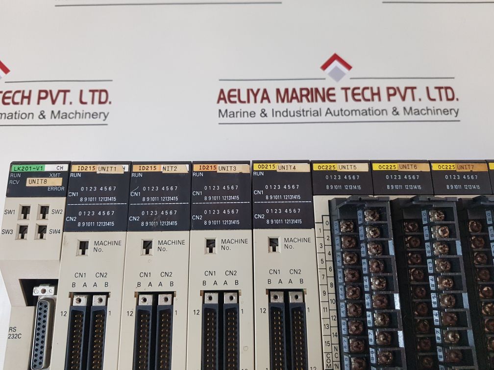 Omron Lk201-v1,Id215,Od215,Oc225,Cpu44-z,Pd024 Module Rack