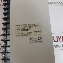 Omron C500-ps221-e Cpu Power Unit