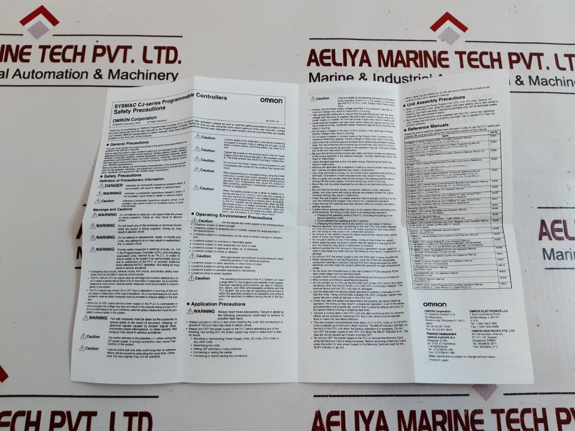 Omron cj1m-cpu12 programmable controller cpu unit set