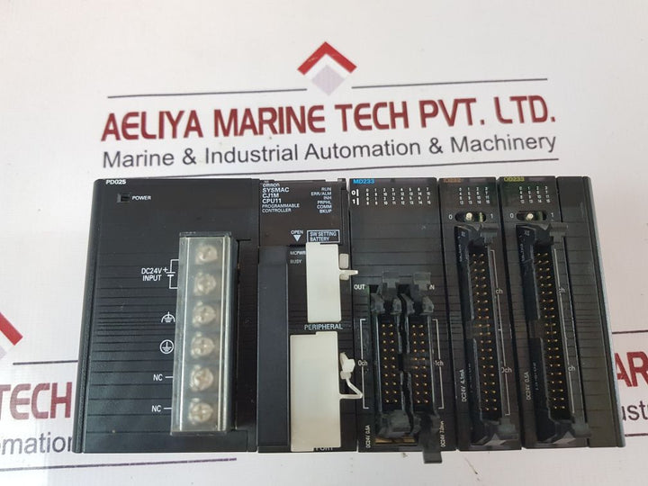 Omron Cj1W-pd025,Cj1M-cpu11,Md233,Id232,Od233 Module Rack