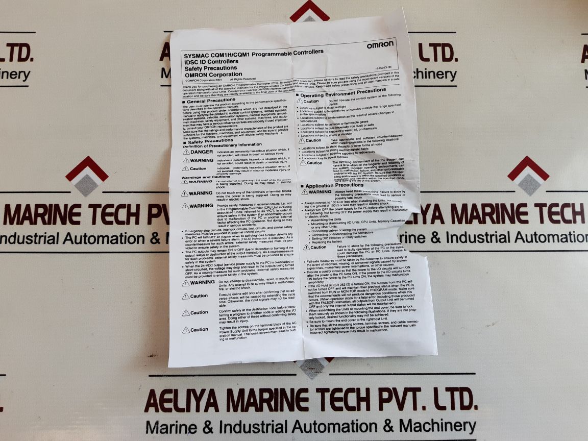 Omron Cqm1H-cpu11 Programmable Controller Cpu Unit