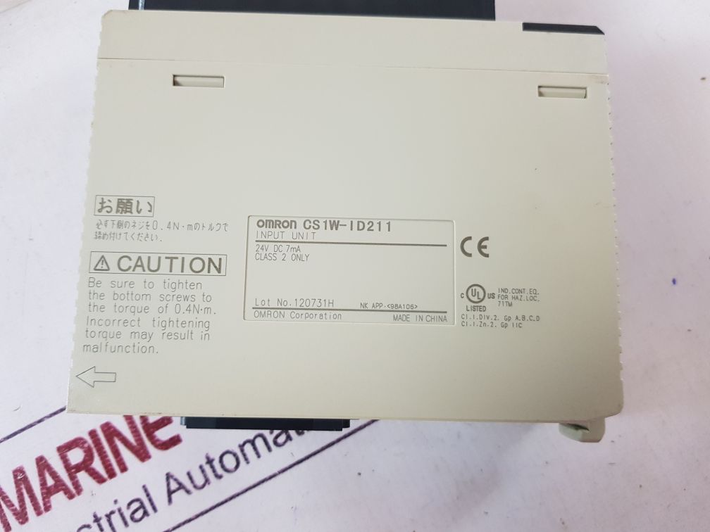 Omron ia111,cs1w-id211,cs1g-cpu43h,pa204r modules rack