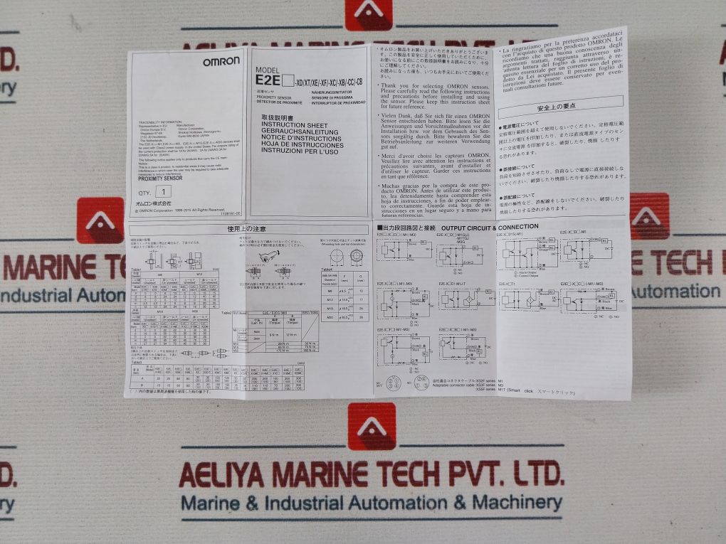 Omron E2E-x5E2 Proximity Sensor 12 To 24Vdc