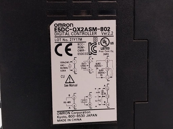 Omron E5Dc-qx2Asm-802 Digital Temperature Controller 250Vac