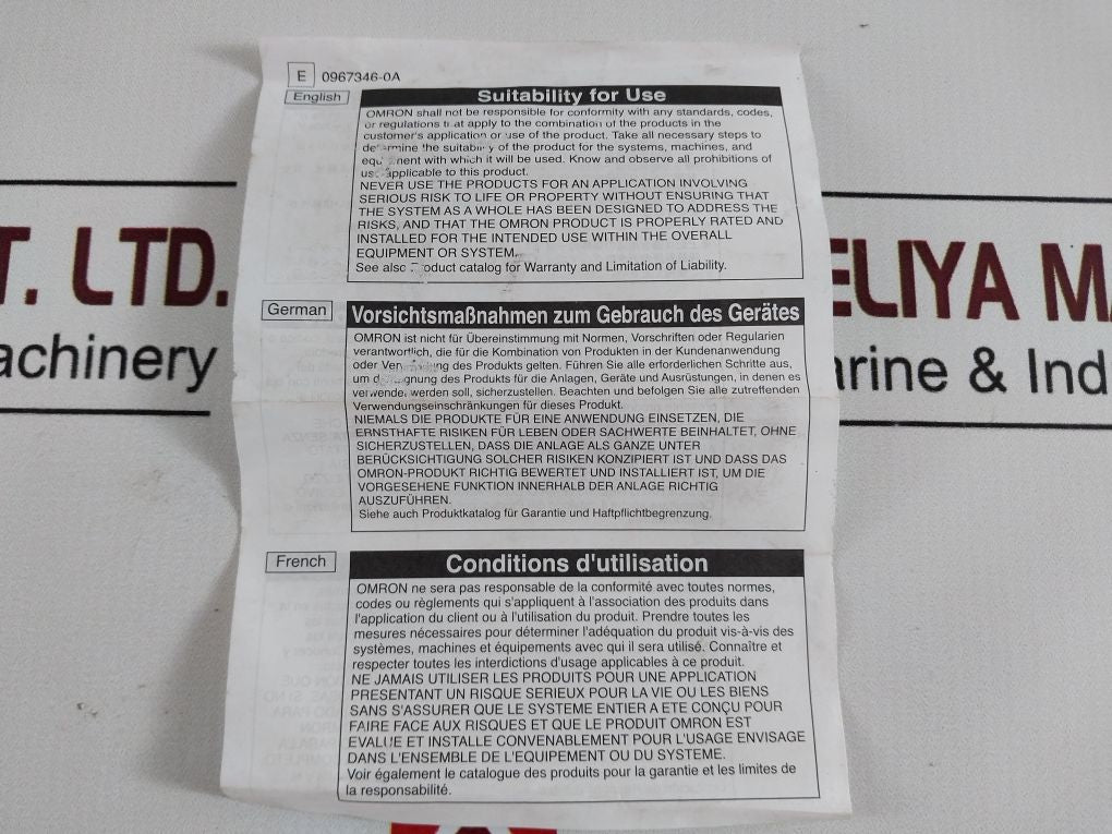 Omron E5Ek-prr2-500 Digital Controller
