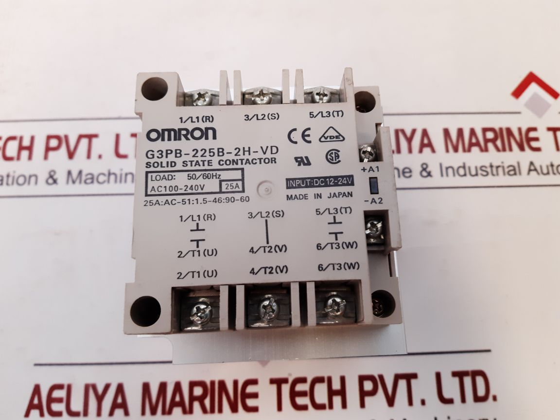 Omron G3Pb-225B-2H-vd Solid State Contactor 25A