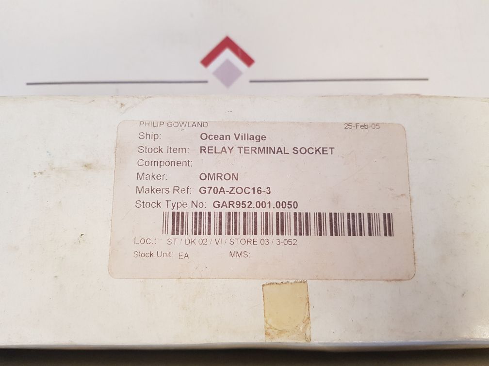 Omron g70a-zoc16-3 relay terminal socket dc24v