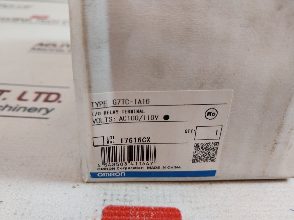 Omron G7Tc-ia16 I/O Relay Terminal 30Vdc 24V Dc