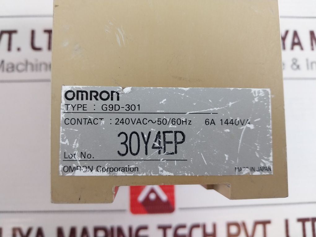Omron G9D-301 30Y4Ep Safety Relay Unit 240Vac 50/60Hz 6A 1440Va