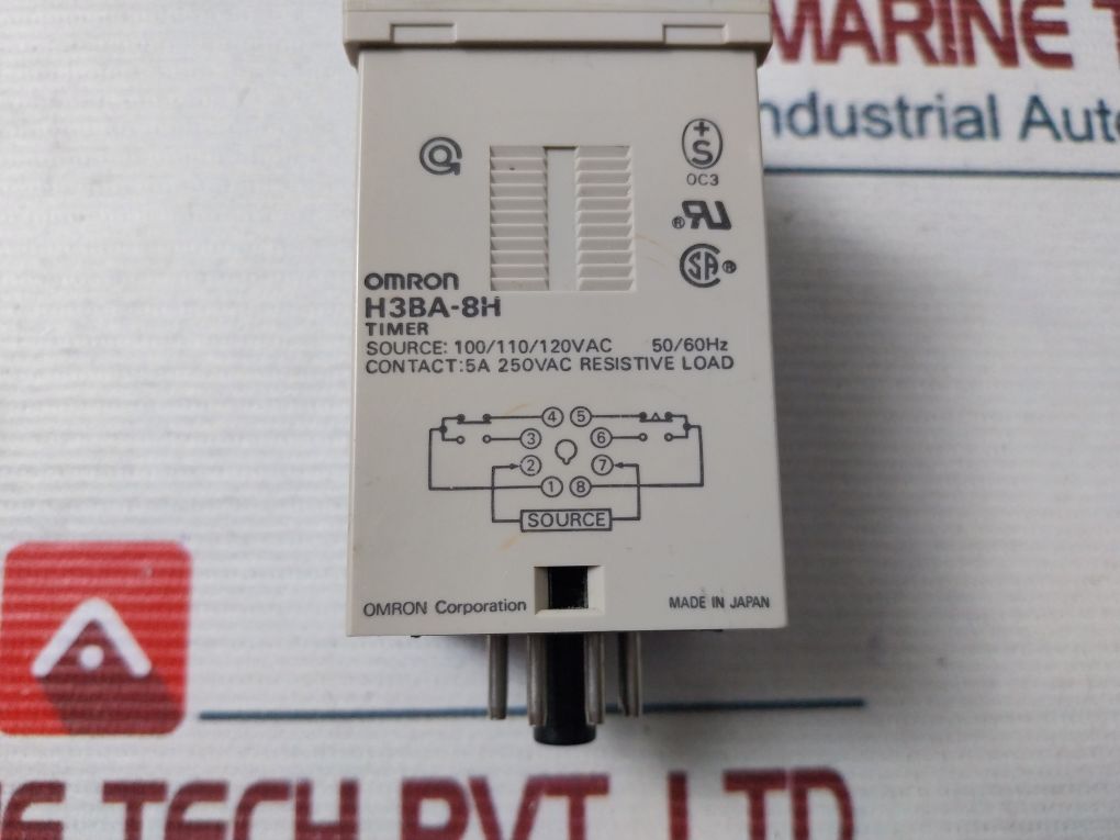Omron H3Ba-8H Timer 0-0.5 Min 5A 250Vac