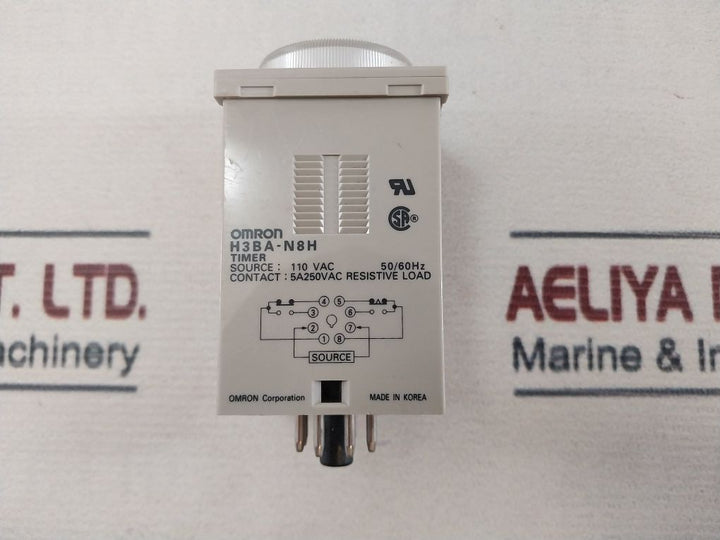 Omron H3Ba-n8H Timer 0-12 Sec 110 VAC 
