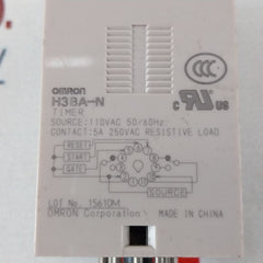 Omron H3Ba-n Timer Relay 0-30 Min 110 Vac 50/60Hz