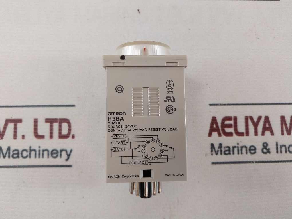 Omron H3Ba Timer 0-1.0 Hrs 5A 250 Vac