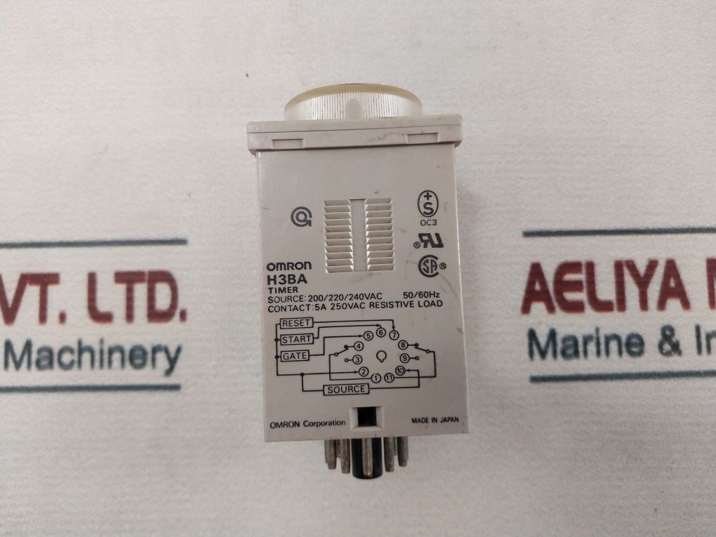 Omron H3Ba Solid-state Timer 200/220/240Vac 50/60 Hz 