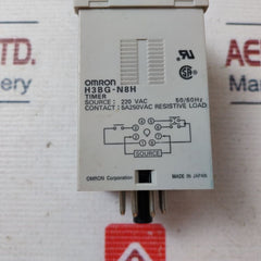 Omron H3Bg-n8H Timer 220Vac