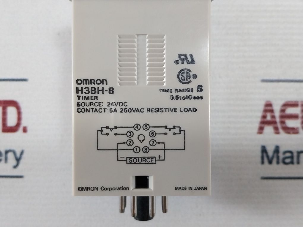 Omron H3Bh-8 Power Off Delay Timer 0.5 To 10 Sec