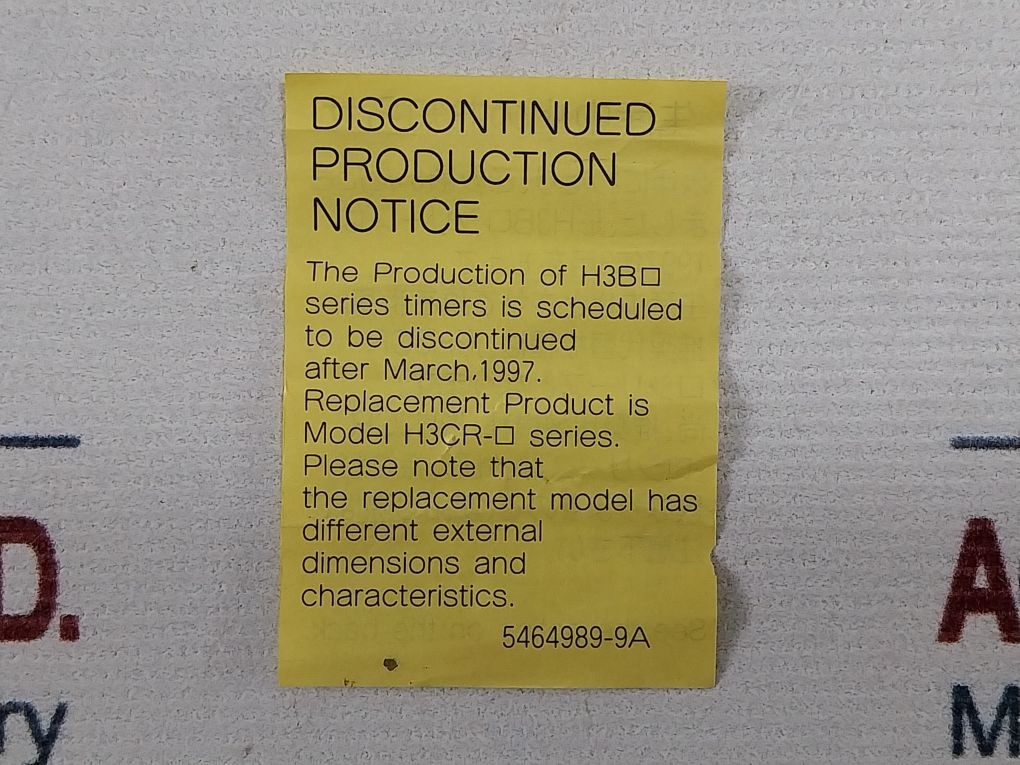 Omron H3Bh-8 Power Off Delay Timer 0.5 To 10 Sec