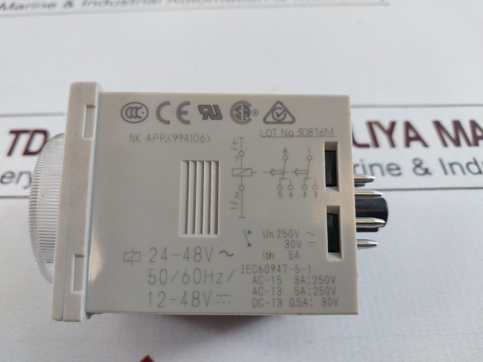 Omron H3Cr-a8 24-48Vac Timer 0 To 30 Min