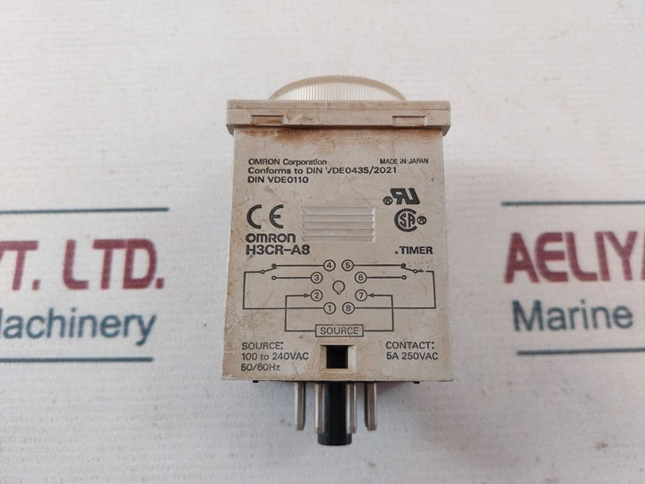 Omron H3Cr-a8 Timer 0-1.2 Min 5A