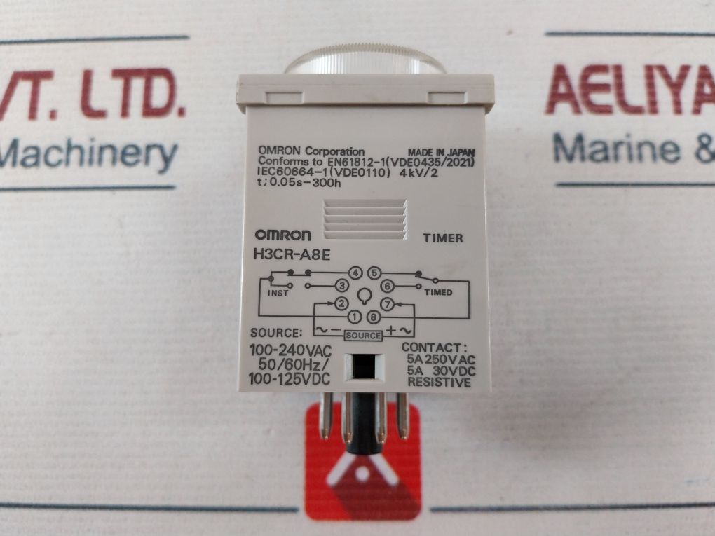 Omron H3Cr-a8E Timer 0-30 Sec 5A 250Vac
