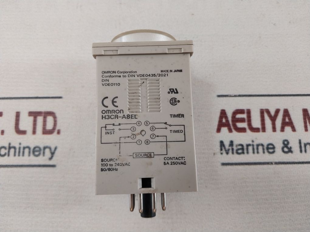 Omron H3Cr-a8El Timer 0-30 Sec 5A 250Vac