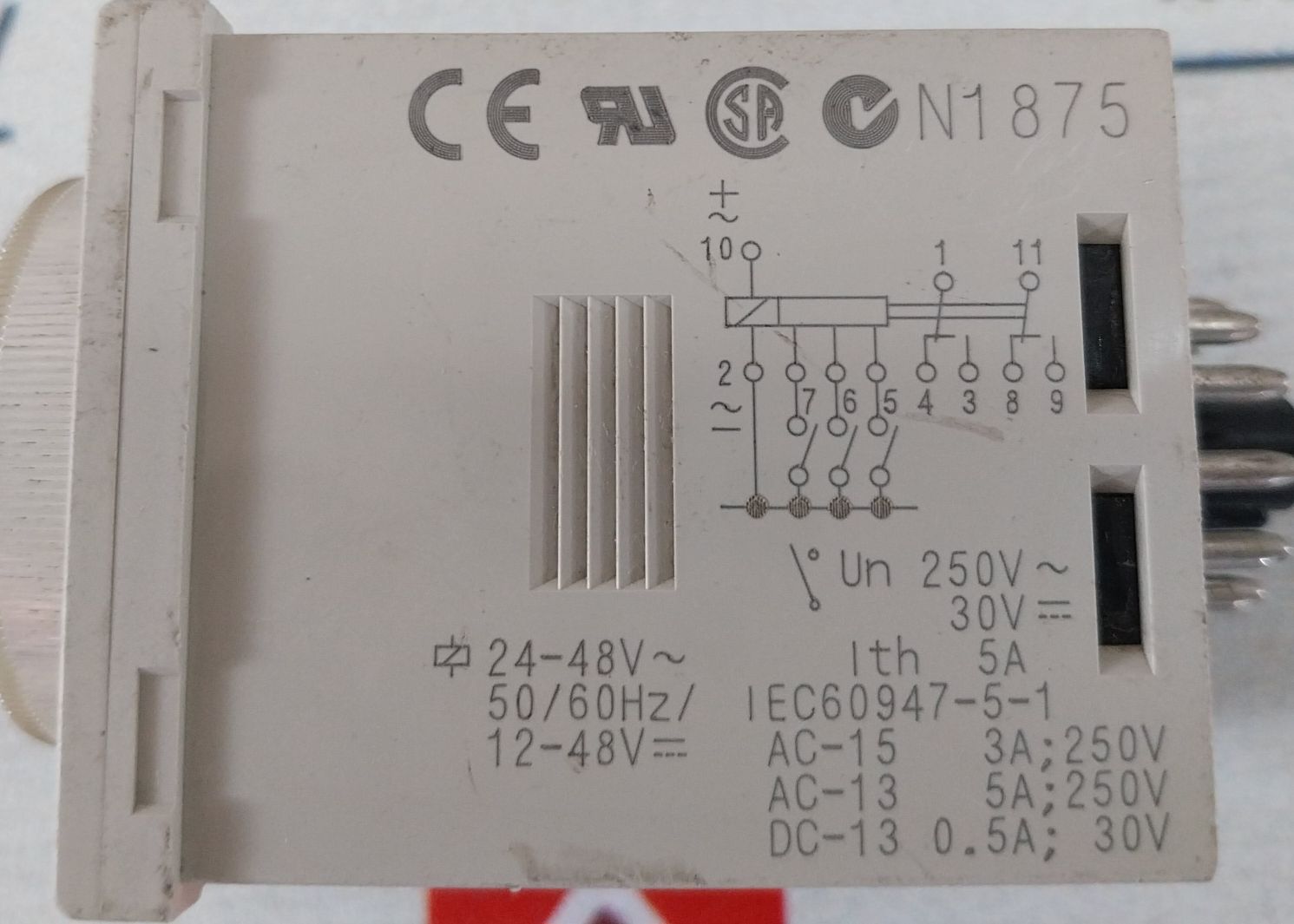 Omron H3Cr-a Multifunction Timer 5A 250 Vac 50/60Hz