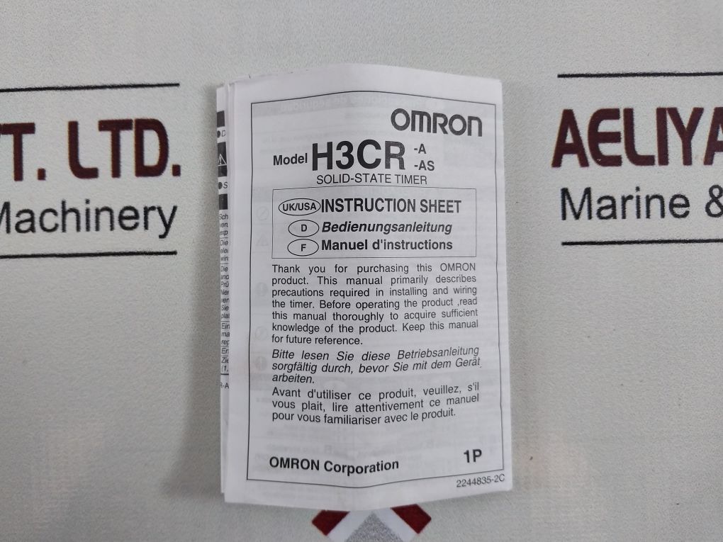 Omron H3Cr-a Solid State Timer 0 To 1.2 Min ,12-48Vdc