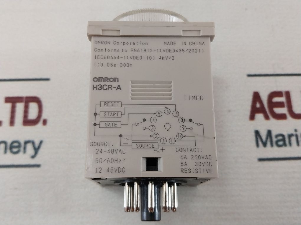 Omron H3Cr-a Solid State Multifunction Timing Relay With Base 0-12 Hrs