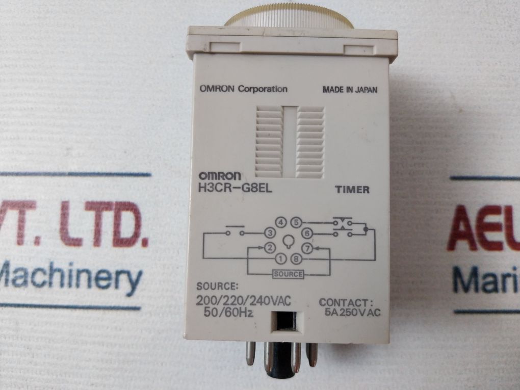 Omron H3Cr-g8El Timer Module Relay 0-60 Sec 200/220/240Vac