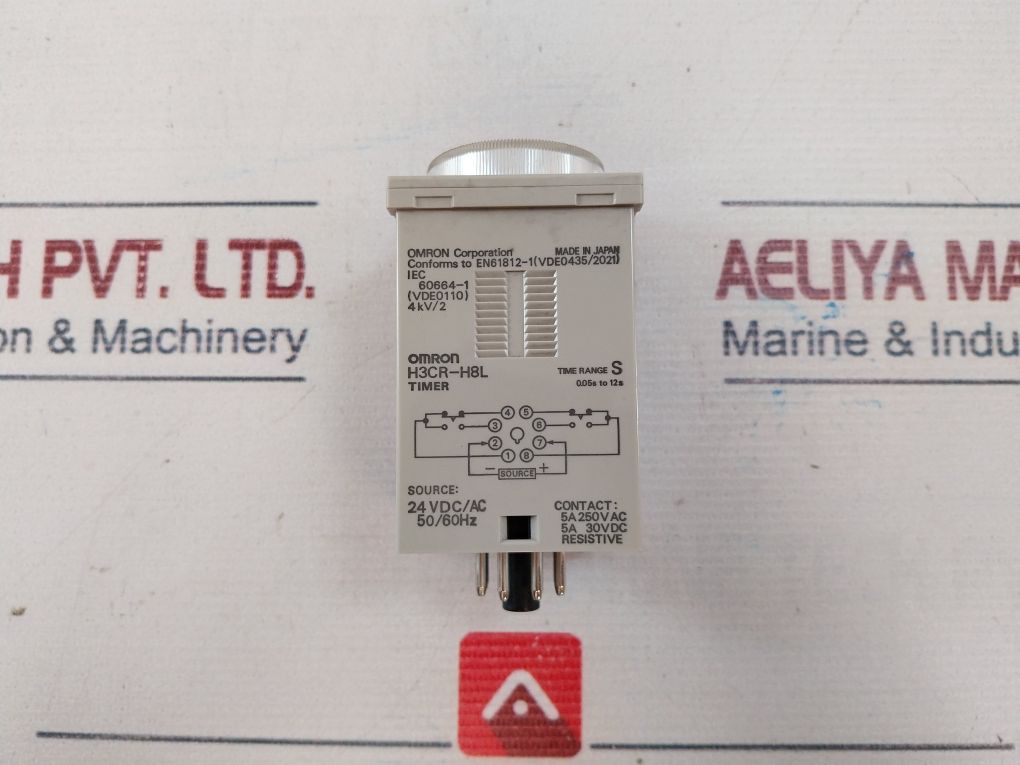 Omron H3Cr-h8L Power Off Delay Timer 0-12 Sec 5A 250V Ac