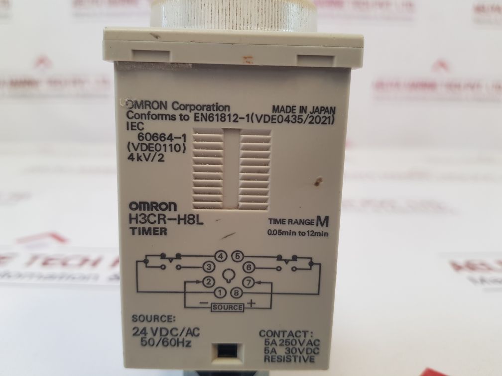 Omron H3Cr-h8L Timer 0 To 0.6 Min 24 Vdc/Ac