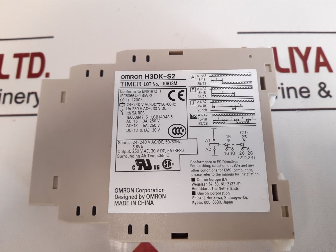 Omron H3Dk-s2 Timer Relay H3Dk