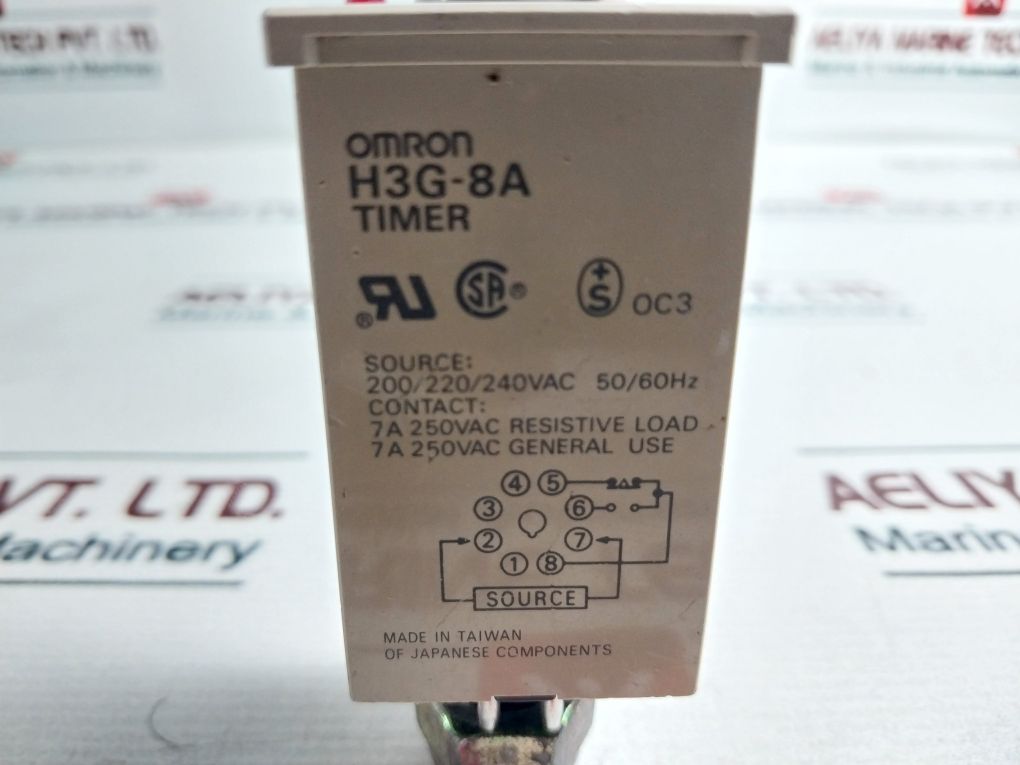 Omron H3G-8A On-delay Time Delay Relay 0-60 Sec