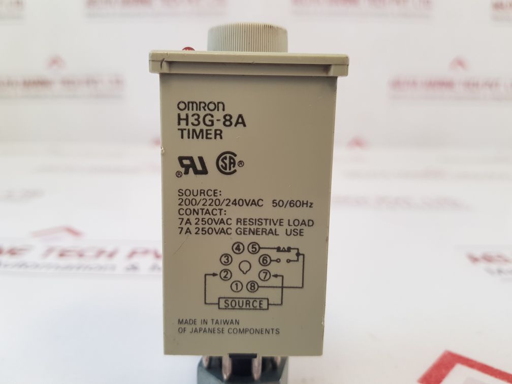 Omron H3G-8A Timer 0 To 10 Sec 200220240Vac 5060Hz