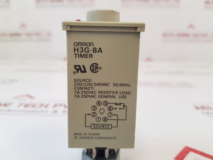Omron H3G-8A Timer 0 To 10 Sec 200220240Vac 5060Hz