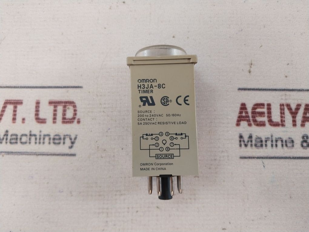 Omron H3Ja-8C Timer 0-30 Sec 5A 250Vac