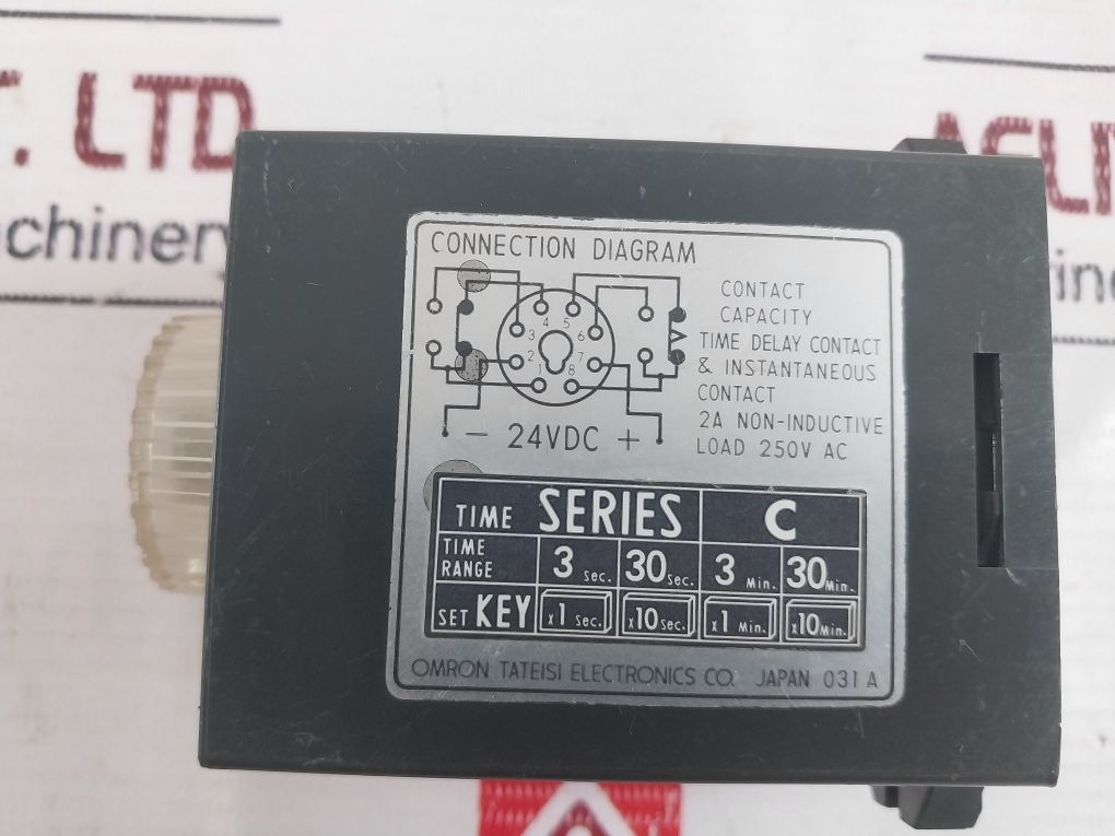 Omron H3L Time Delay Relay 3Sec-30Min