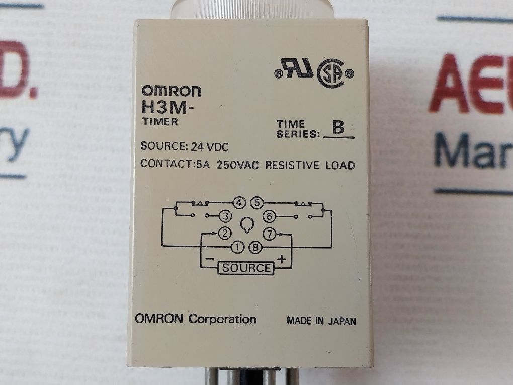 Omron H3M Timer Series B 5A 250 Vac 0-1.0 Sec