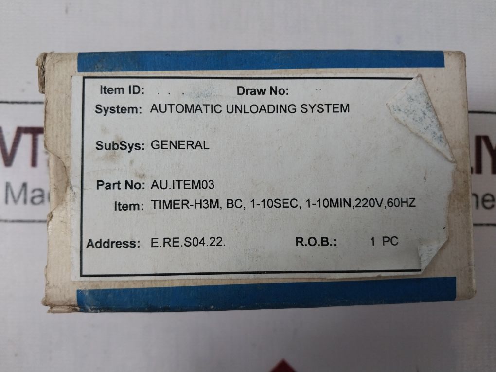 Omron H3M Timer Series: B 200/220/240Vac 50/60Hz