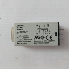 Omron H3Y-2 Time Relay Delay Control Dc24V 3-30 Minute