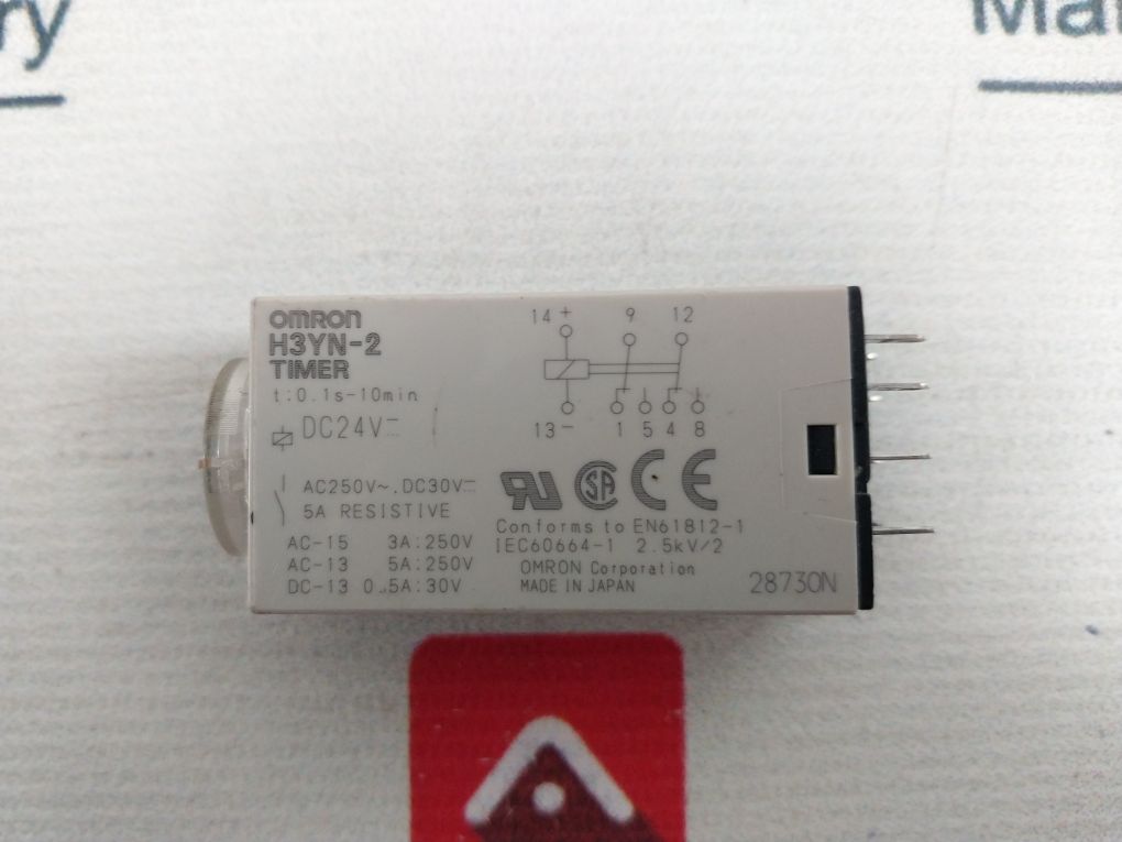 Omron H3Yn-2 Time Delay Relay 0.1S-10 Min