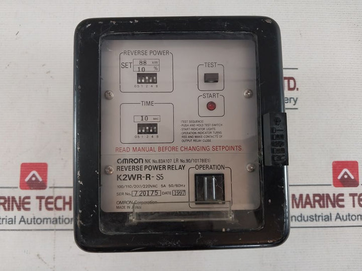 Omron K2Wr-r-s5 Reverse Power Relay 5A
